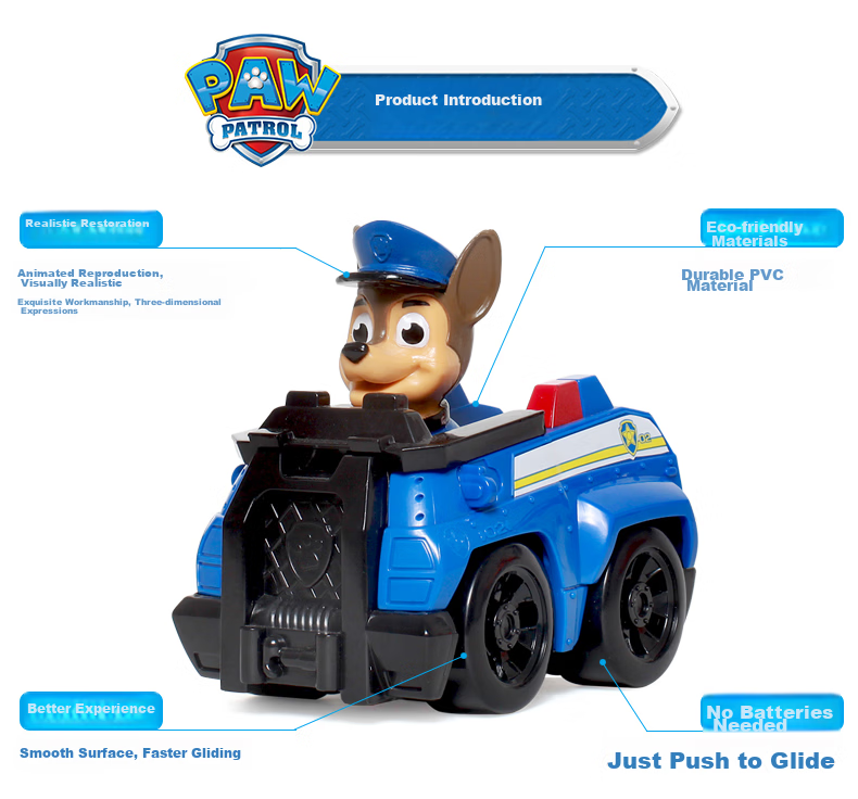 PAW PATROL Christmas Gift Patrol Team Toy Car for Boys And Girls, Rescue Racing Car, Patrol Vehicle Ryder 5