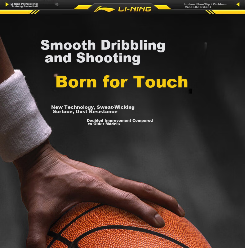 Li-Ning Basketball for Adults, Professional Competition Basketball for Teenagers Aged 12-18, Outdoor Basketball Training for Middle School Entrance Exam, Gift for Boys 14