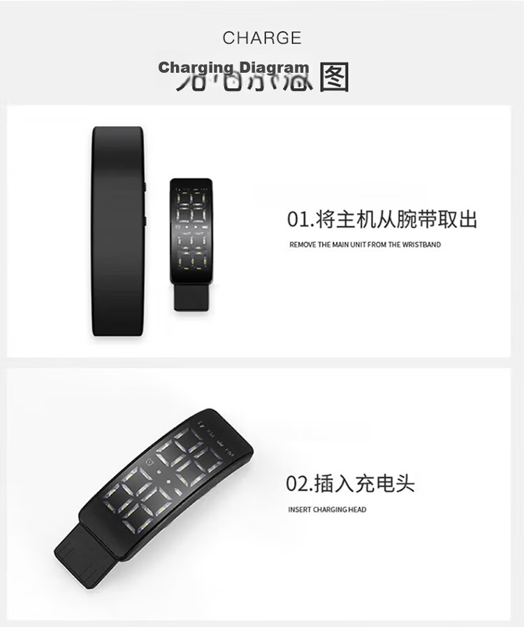 Skmei Smart Bracelet Student Watch Vibration Alarm Clock Wake-up Running Fitness Pedometer Timer Calorie Sports Electronic Watch 13