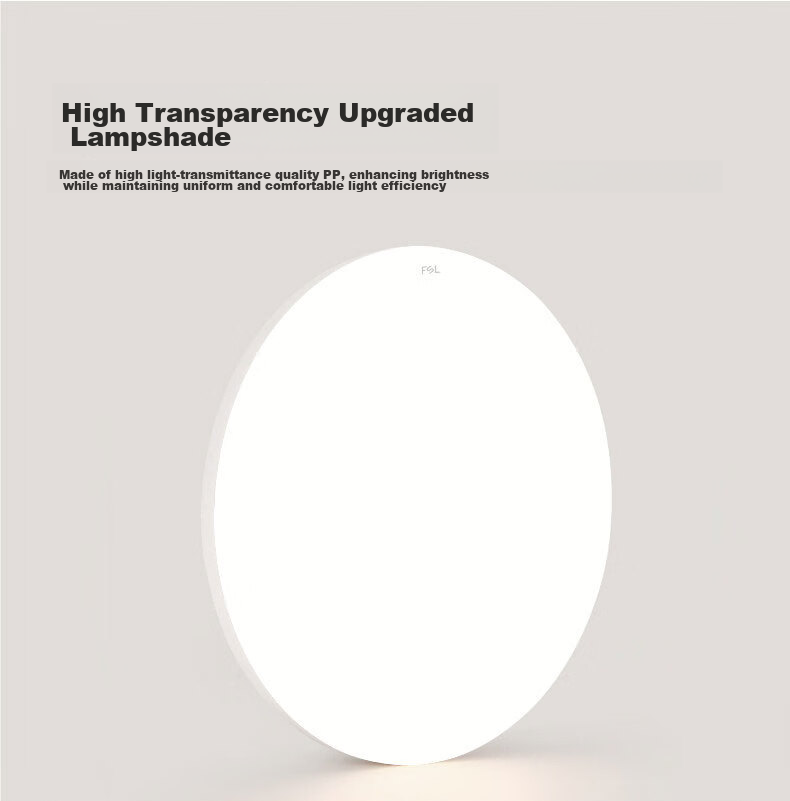 Foshan Lighting (FSL) LED Tri-proof Ultra-thin Balcony Corridor Light IP40 Moisture-proof Dust-proof Insect-proof Simple Round Energy-saving Lamp 13W - White Light 3