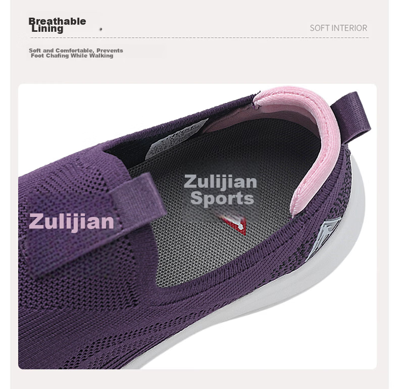 Zulijian Elderly Women's Shoes Autumn Slip-On Walking Shoes Mesh Soft Sole Mom Sneakers Women's Sports Casual Shoes 14