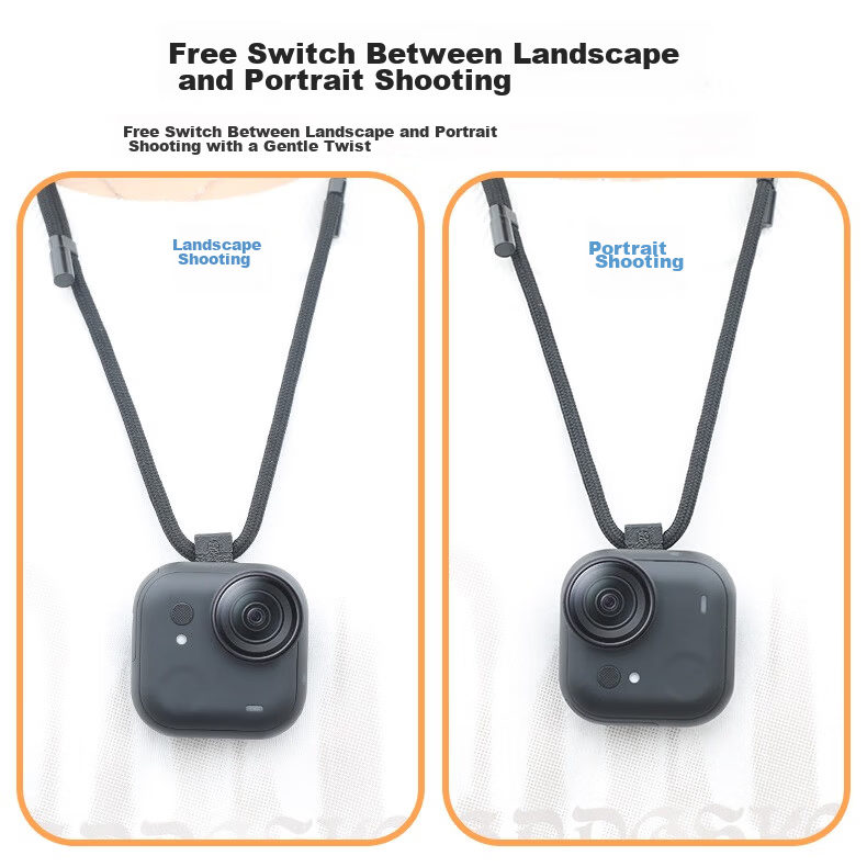 Qiye Magnetic Lanyard Strap Stand Shoulder Strap First-Person View for YingShi Insta Go Ultra Thumb Camera Goultra Accessories Vertical and Horizontal Lens Stand Unboxing Video 3