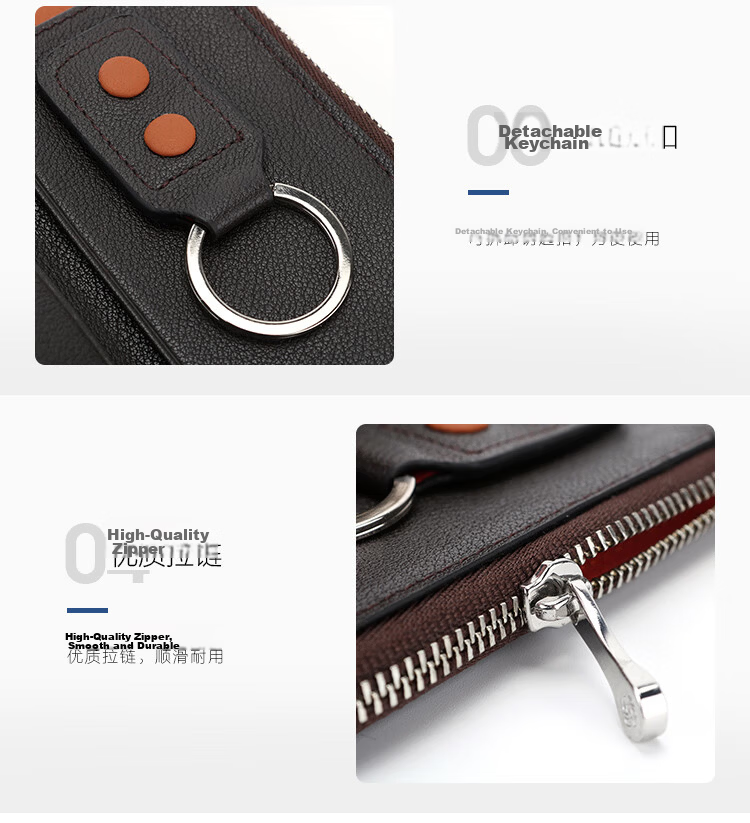 Samsonite Men's Multifunctional Leather Key Case Card Holder Coin Purse Key Organizer Birthday Gift TK7 9
