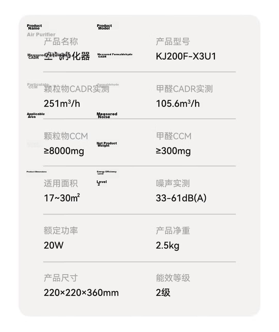 Haier H-Mini KJ200F Air Purifier Formaldehyde Removal Allergen Home Office Baby Bedroom Desktop Sterilizer 23