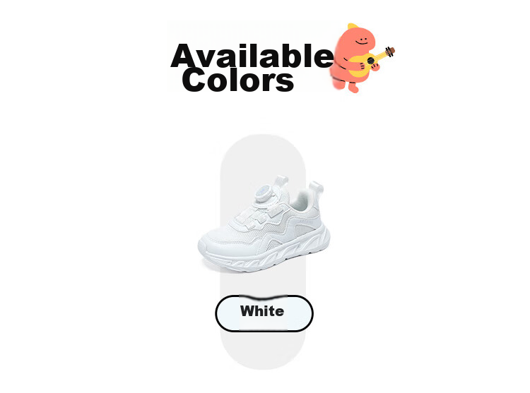 ABC KIDS Children's Sports Shoes Boys and Girls Outdoor Spring Summer White Sneakers Breathable Running Shoes Single Mesh Size 33 8
