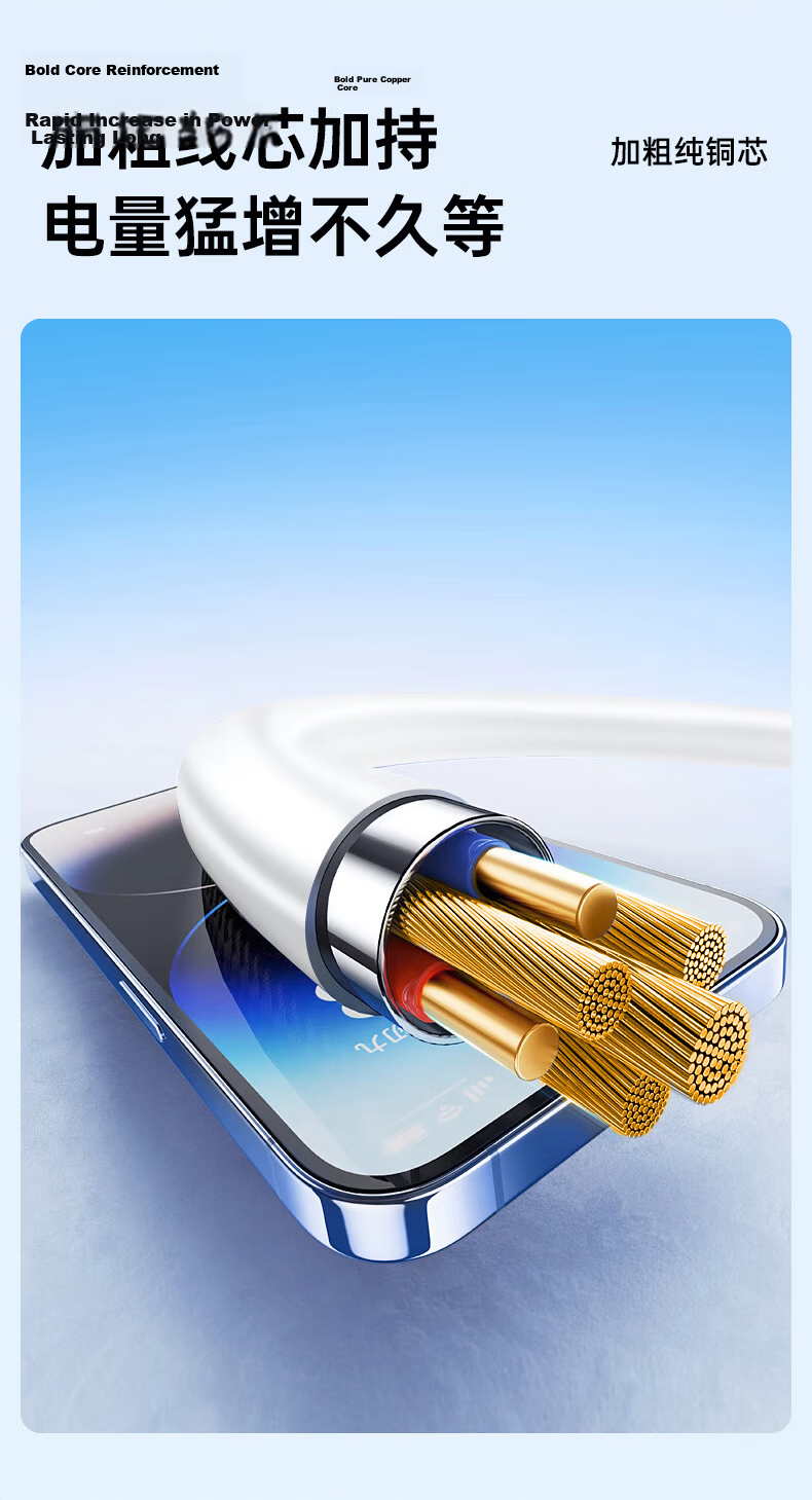 CangHua 3-in-1 Data Cable Apple Type-C Android Multi-Charging Cable for iPhone 18/17/16/15/14/13 Pro Max Xiaomi Huawei Power Cable 6