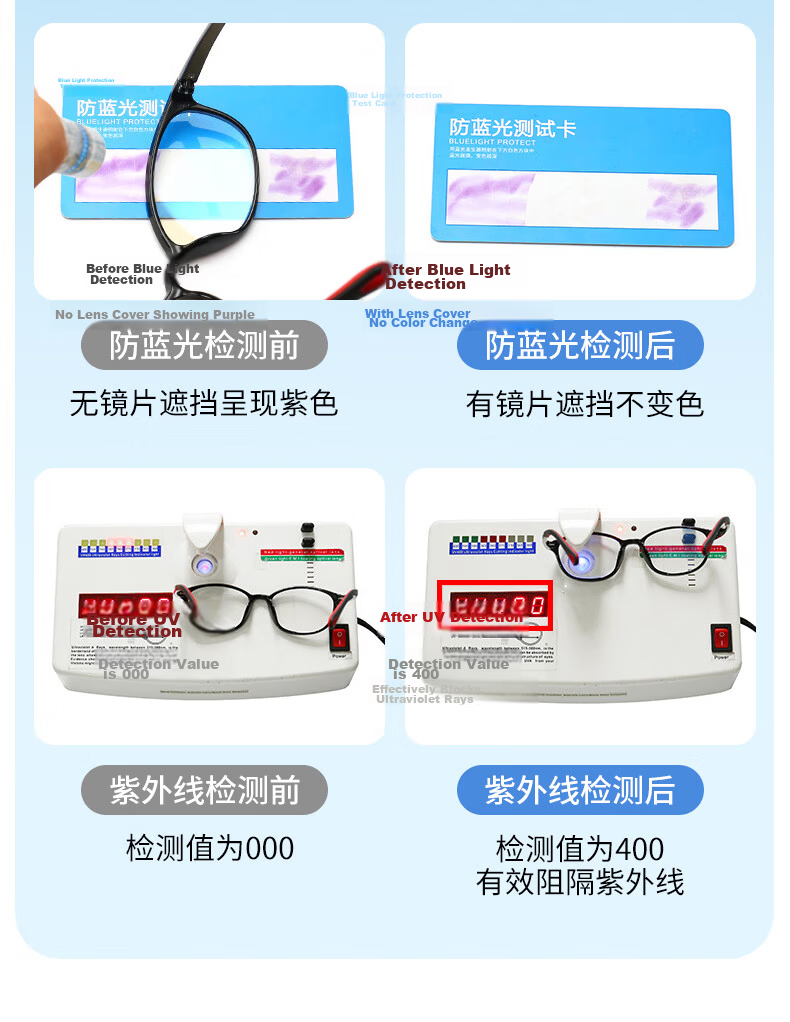 Pulais Kids Blue Light Blocking Glasses Anti-Myopia Frame Unisex Dark Blue 8072 + Gift Box 20