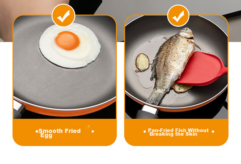 ASD Non-Stick Frying Pan 26cm Gas Stove Compatible Steak Breakfast Skillet Low Oil Smoke Cooking Pan G14 5