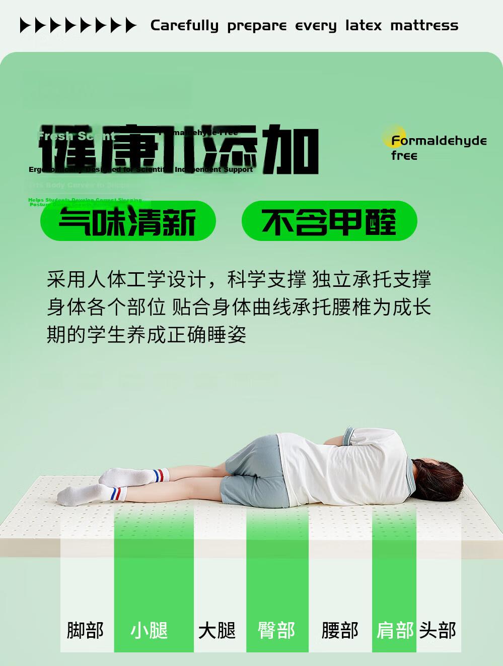 AiDeFuLATEX Latex Mattress, Imported from Thailand, Natural Latex Tatami, Single Bed for Dormitory Or Rental Apartment, 0.9*1.9 Meters, Medium to Firm 7