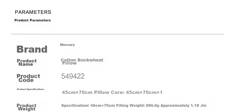 Shuixingjiafang Pillow with Buckwheat Hull And Cassia Seed, Class A Neck Support Hard Pillow Core, Ergonomic Cervical Spine Relief, Antibacterial Medium Pillow 24