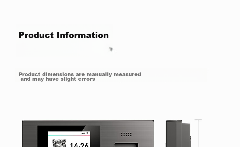 Deli Attendance Machine Fingerprint Recognition Smart Cloud WiFi Network Remote Online Management Real-Time Attendance Monitoring Multi-Location Store Management Attendance Machine 3960CSE 16