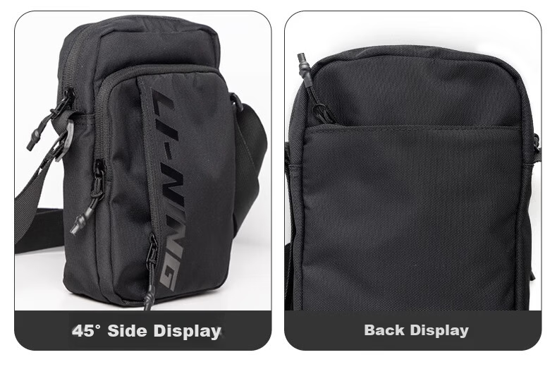 Li-Ning Unisex Crossbody Bag Cycling Shoulder Bag Multifunctional Commuter Outdoor Travel Chest Casual Bag 18