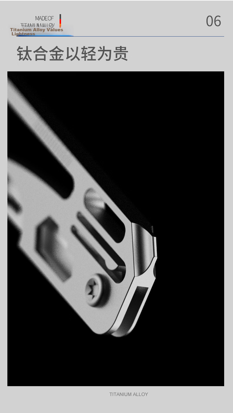 Laiben Titanium Alloy Car Keychain Men's Folding Delivery Knife Self-Defense Portable Key Pendant 8