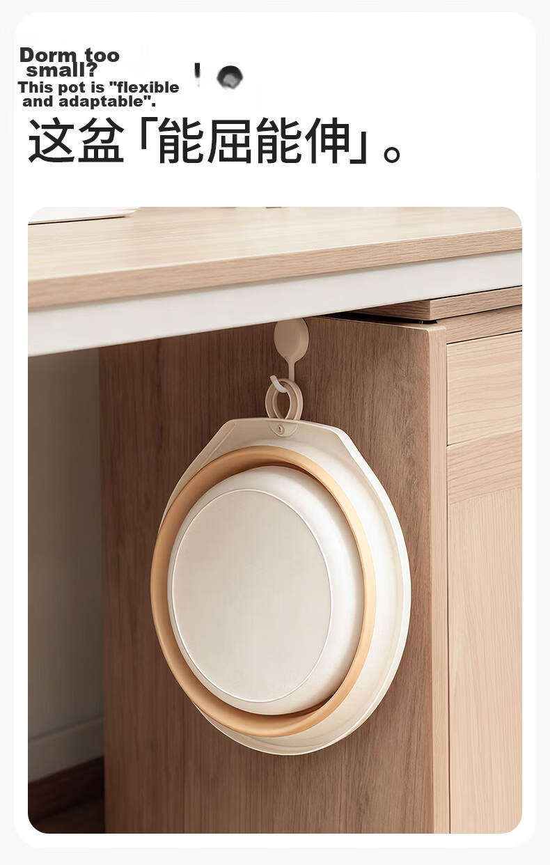 Xitianlong Foldable Basin Travel Portable 38cm Face Basin Hanging Kitchen Bathroom Collapsible Water Basin 1 Piece 8