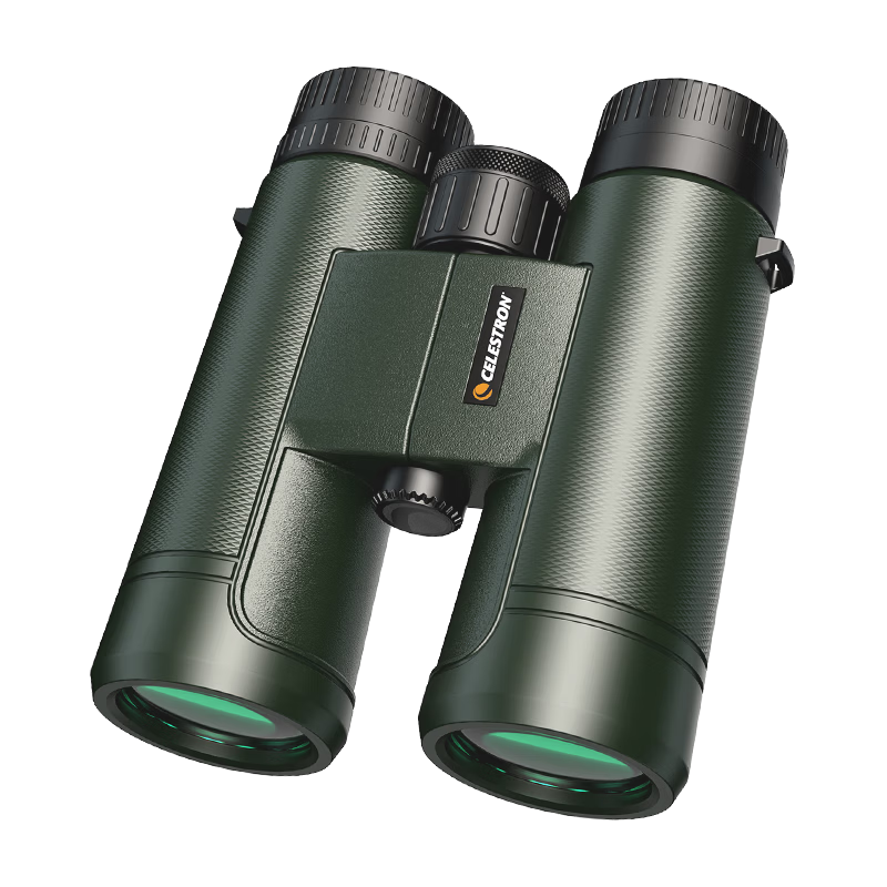 Celestron Nature 10x42 Low Light Night Vision Nitrogen-Filled Waterproof Professional Wide-Angle Binoculars Green for Concerts with Smartphone Adapter