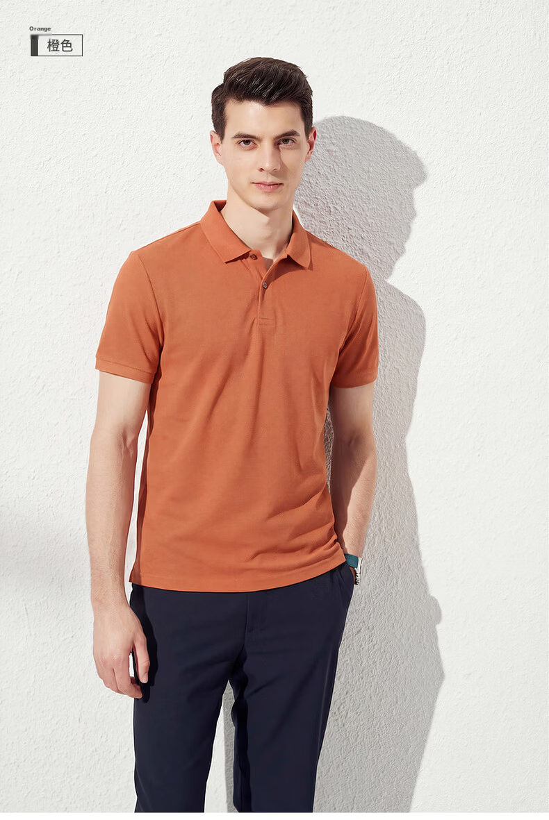 FIRS 100% Cotton Mercerized Summer Short Sleeve Polo Shirt 2026 New Men's T-Shirt High-End Top 19