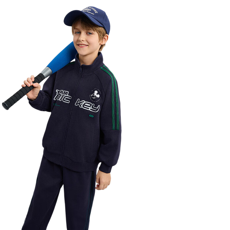 Disney Kids Set Boys and Girls 2026 Spring New Knit Sports Sweatshirt Two-Piece Trendy Cool for Older Children