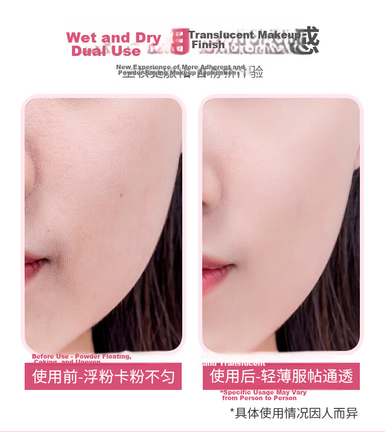 LiQing Double-Sided Flocked Loose Powder Puff Compact Powder Puff [Thin Round Shape, 3 Pieces] Replacement Setting Makeup Powder Puff 10