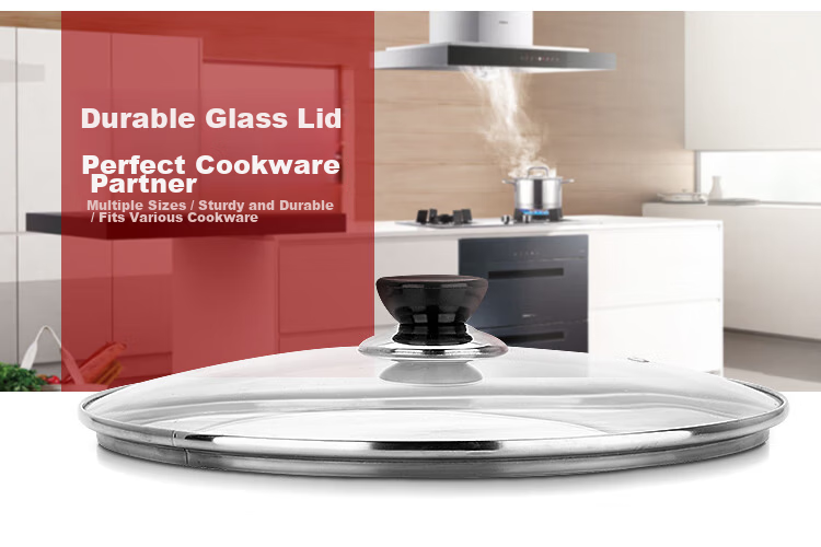 MAXCOOK Glass Soup Pot Lid, 304 Stainless Steel Rimmed Frying Pan Lid, Steamer Lid, 20cm MCPJ9593 8
