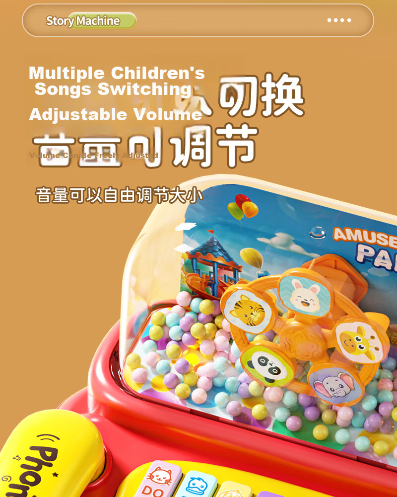 Xinge Children's Toy Telephone, 1-2 Years Old Infant Toddler Early Education, Multifunctional Realistic Landline Phone, 12 Months, for Boys And Girls 15