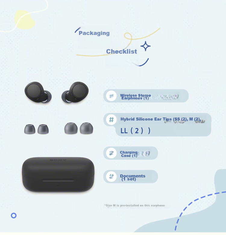 SONY WF-C510 Blue Lightweight Comfortable True Wireless Earbuds Back-to-School Essential 8