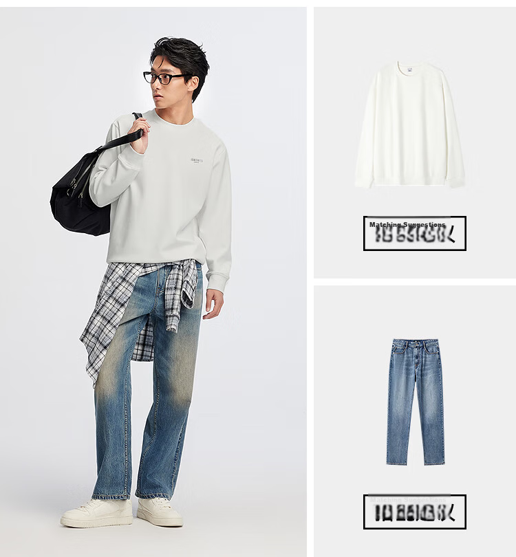 Semir Wang Anyu Collaboration Series Aerospace Sweatshirt Men Autumn Soft Cotton Heavyweight Casual Couple Long Sleeve 12