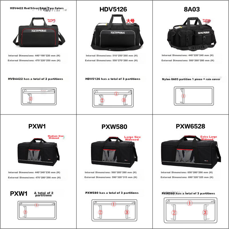 Statin BD04F (Large) DSLR Camera Bag, Camera Inner Case, 20-Inch Carry-On Luggage Inner Case, Pressure-Resistant Double Compartment Structure, Thick And Durable, Fits Two Cameras And Multiple Lenses 38