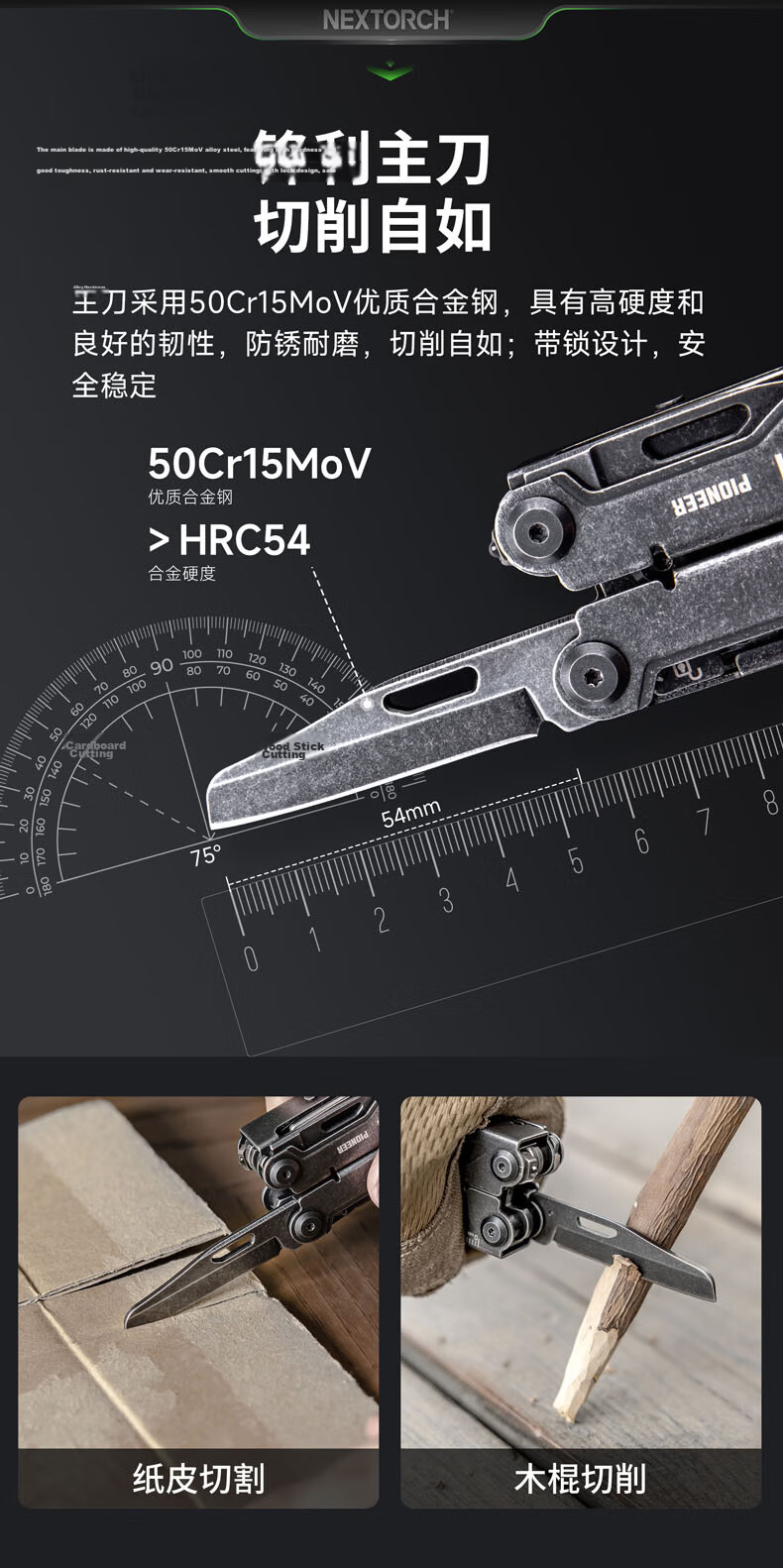 NEXTORCH PIONEER Multifunctional Emergency Rescue Pliers Outdoor Camping Self-Defense Portable Tool Pliers 9