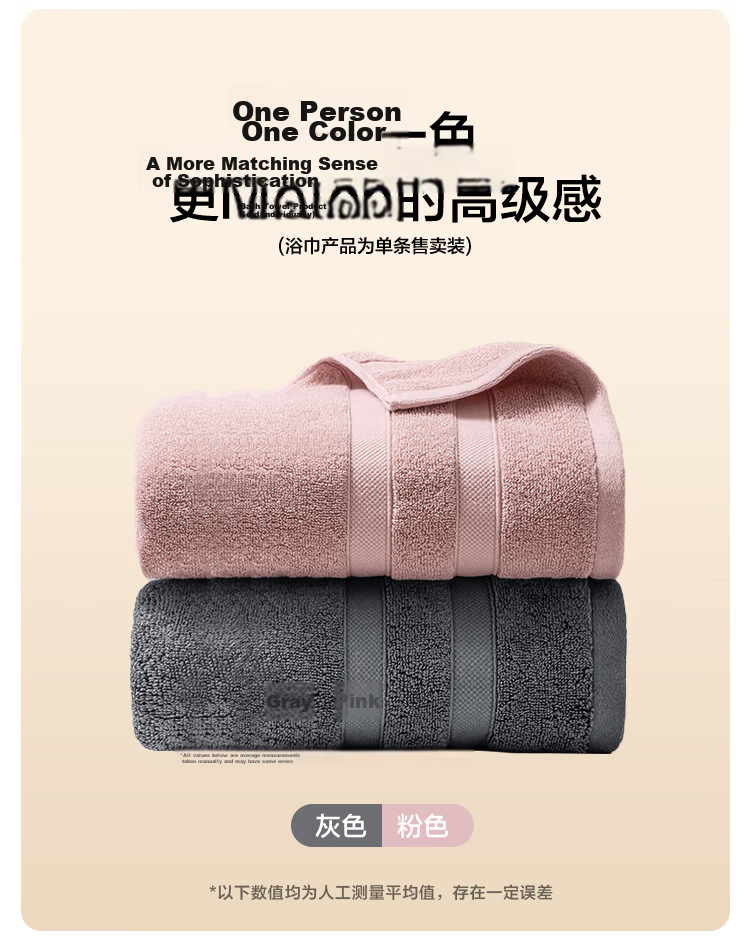 JDJZ 400g Extra Soft Cotton CP Bath Towel A Class Extra Large Thick Absorbent Unisex Bath Towel Grey Blue 5