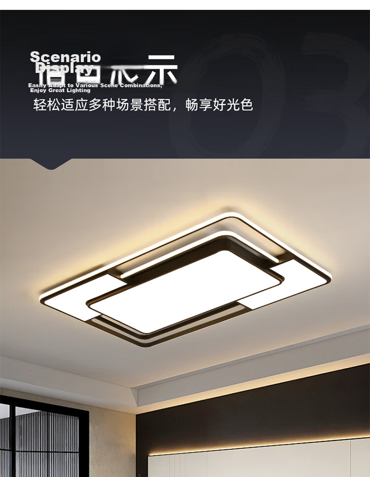 MICOE Modern Minimalist LED Ceiling Light for Living Room, Bedroom, and Dining Room with Installation Package 14
