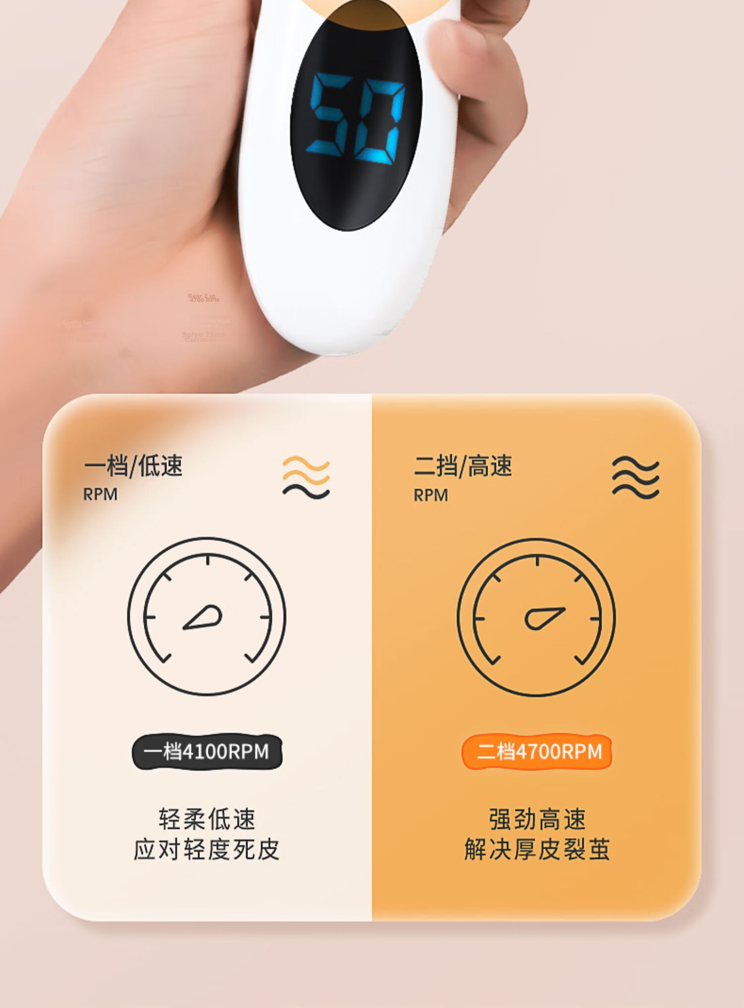 CHIGO Electric Foot File Callus Remover Waterproof Rechargeable Foot Care Device F198 Graduation Gift 15