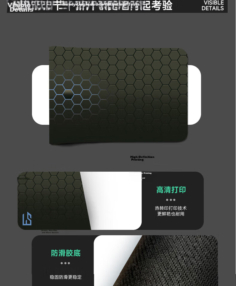 LINGSHE Mouse Pad 800x300x3mm Extra Large Thickened Office Gaming Mouse Pad Student Computer Desk Mat Precision Edge Lock P69 Barrier Black Gift Box Set 6