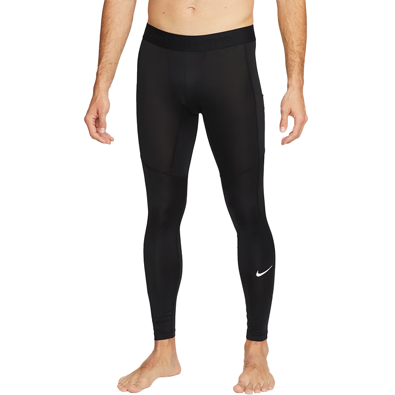 NIKE Men's Fitness Pants Spring Summer Compression Training Leggings Stretch Slim FB7953-010 Black L