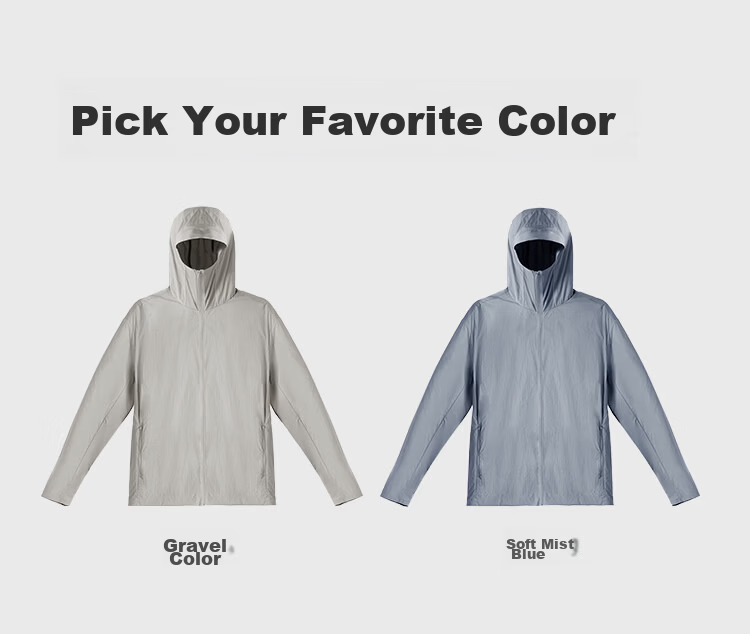 JD Jingzao Lightweight Premium Sunscreen Jacket for Men Spring Summer New Ice Silk Sun Protection Outdoor Thin Coat Skin Jacket Soft Mist Blue XL 19