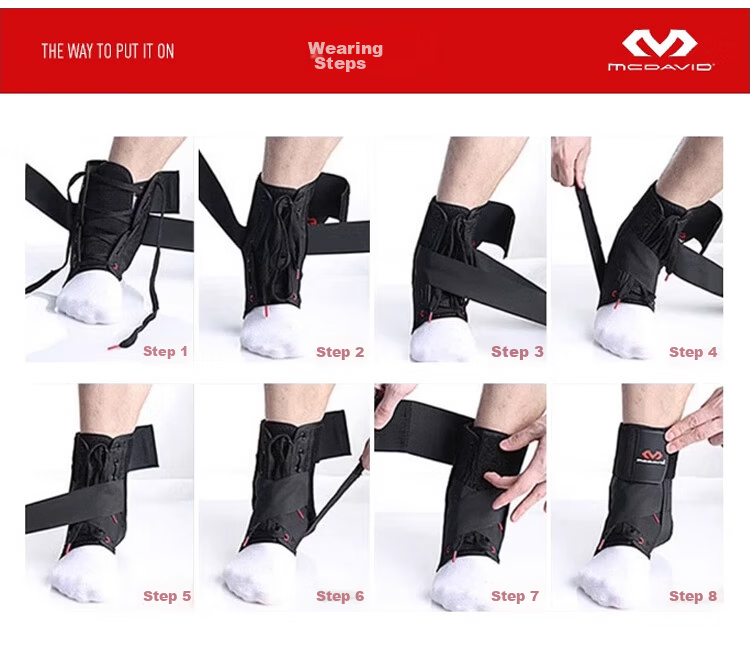 McDavid 195 Ankle Support Brace Sports Injury Protection Ankle Brace for Sprains Unisex Professional Basketball Fitness Guard Black Size S 13