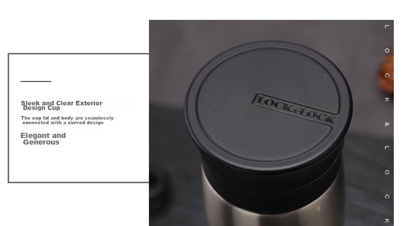 LOCK&LOCK Insulated Bottle Outdoor Travel Family Thermos Set Black (Large Wide-Mouth Carrying Bottle 1.8L + Thermos Cup 200ml) 14
