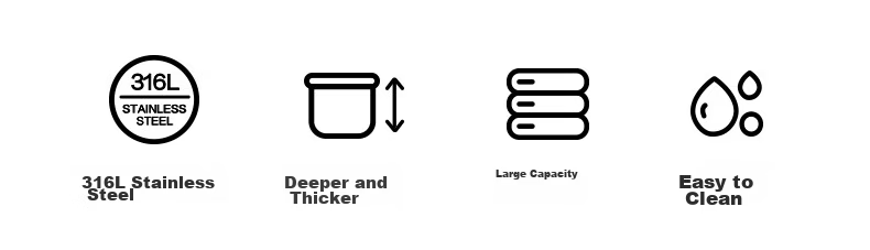 Lock&Lock Kids 316L Stainless Steel Divided Plate Toddler Food Tray Lunch Box 2