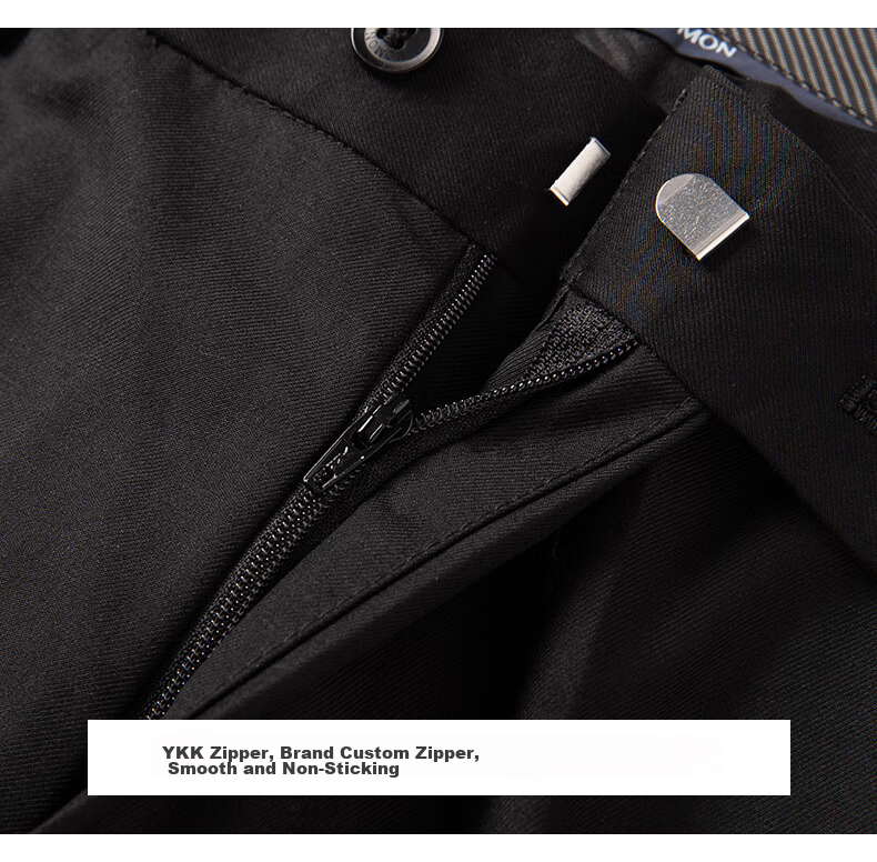 ROMON Wrinkle-Free Dress Pants for Men, Straight-Leg Stretchy, Spring And Autumn 2026, Middle-Aged And Young Business Workwear Style Professional Trousers, Gray, Size 38 22