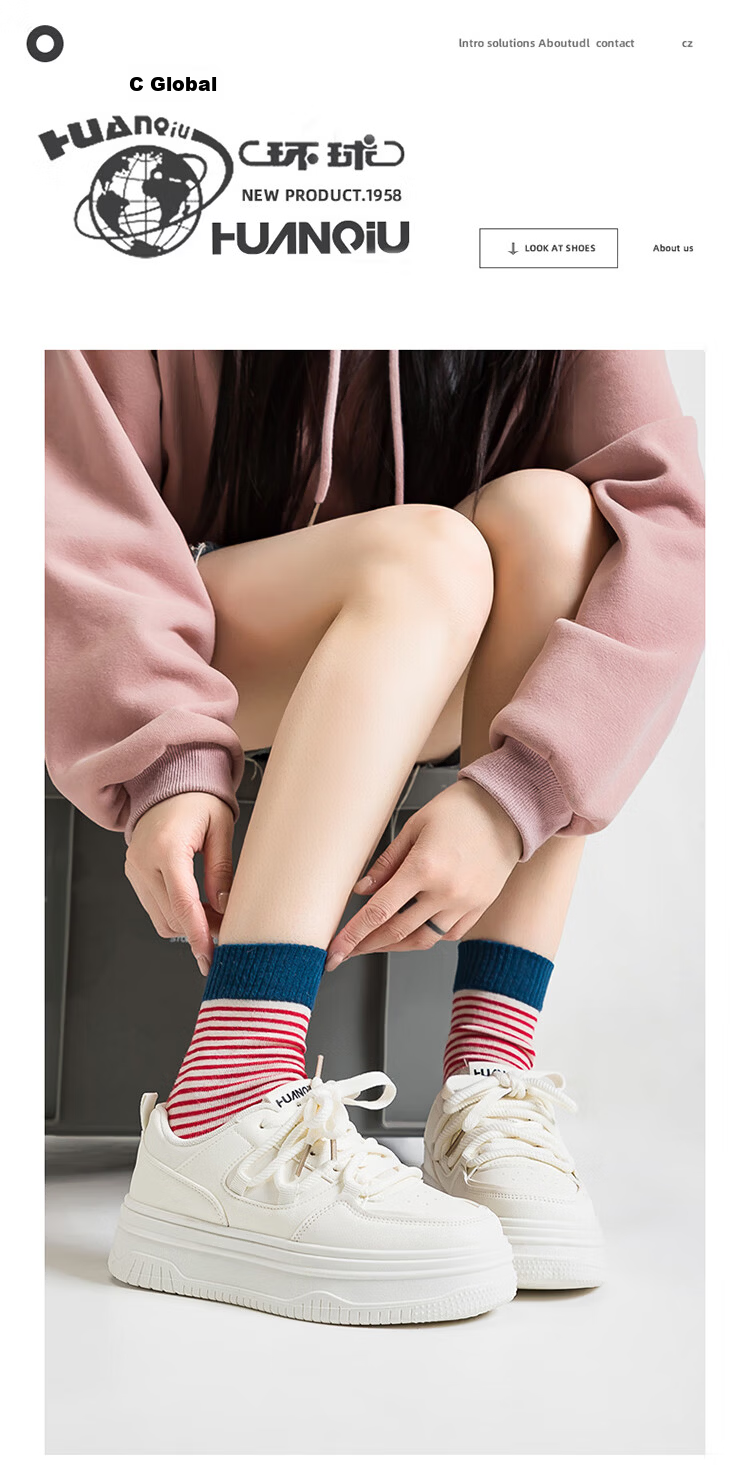 Global 2026 Original Trendy Versatile White Sneakers Fashion New Spring Design Black Pink Casual Thick Sole Women's Shoes 15