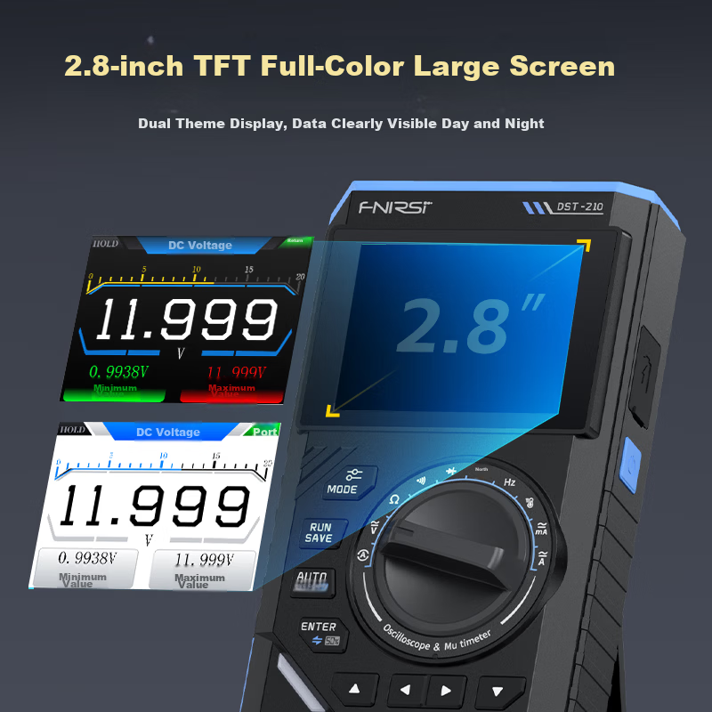 FNIRSI High-Precision Multifunction 3-in-1 4.5-Digit 10M Oscilloscope Signal Generator Multimeter 2