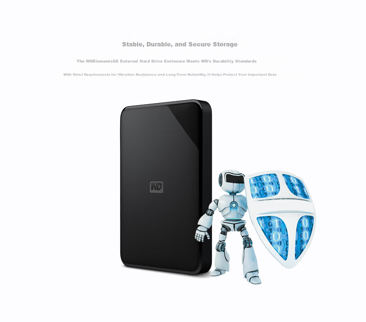 Western Digital 1TB Portable External Hard Drive USB 3.0 SE Series 2.5-inch Mechanical HDD Laptop External Storage Large Capacity Home Office Storage 9