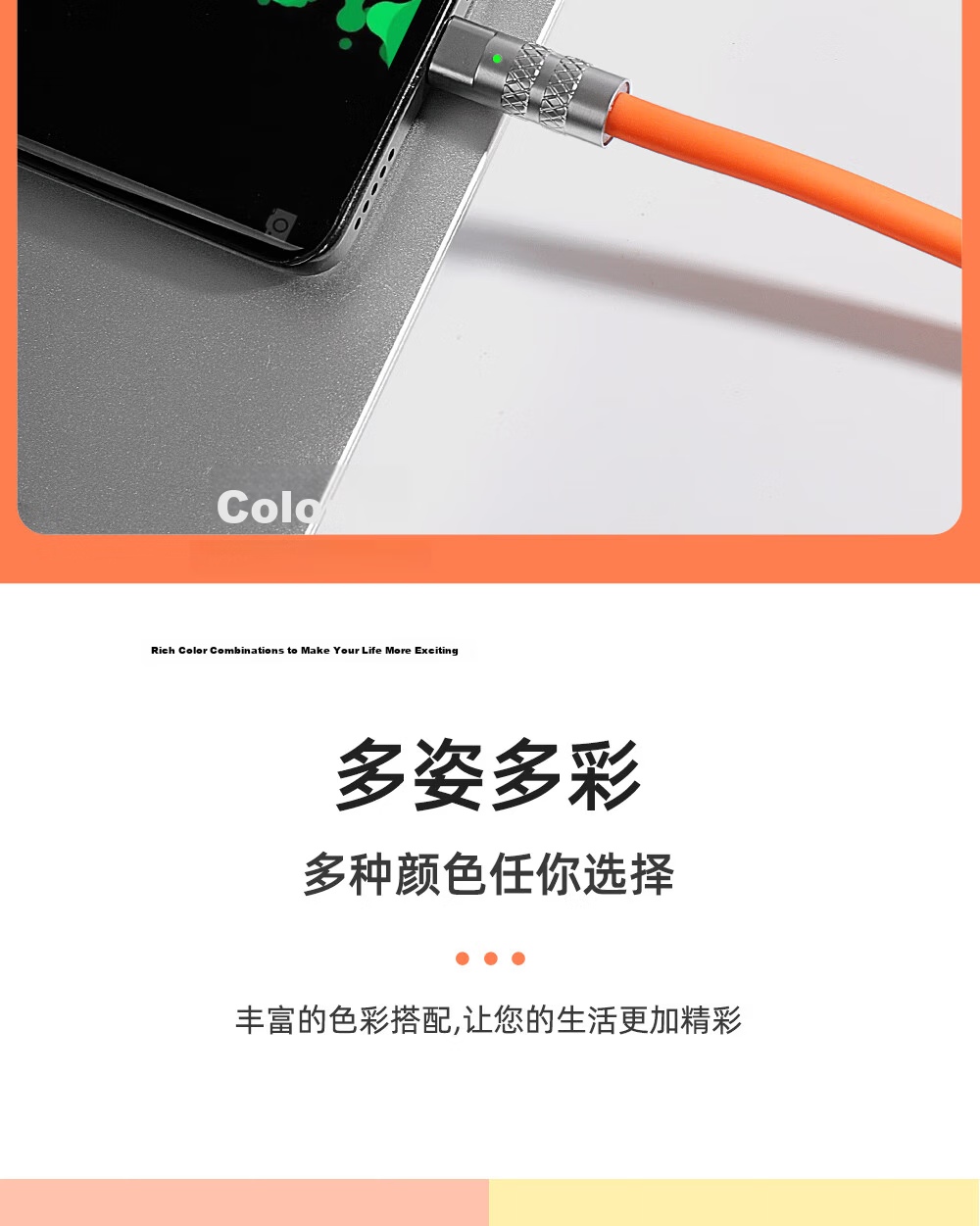 OKSJ Type-C Data Cable, 6A Fast Charging 100W/66W, Compatible with Huawei Mate60Pro/P50/Honor/MI/Vivo Android Phones [2 Meters, Two-Pack] 17