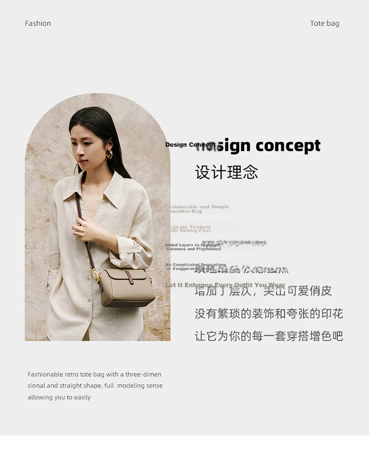 Aokang Women's Bag 2026 Trendy Cowhide Small Square Light Luxury Crossbody Shoulder Bag Birthday Gift for Girlfriend Wife 3