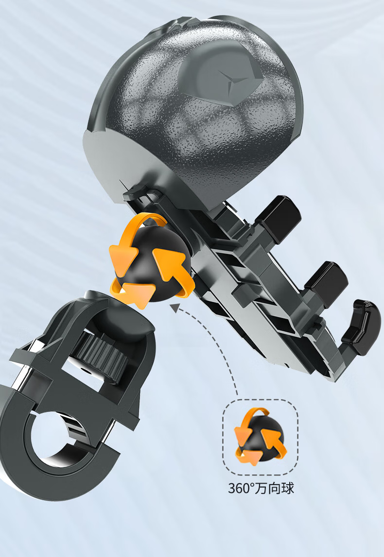 Ousen Electric Bike Phone Holder Shockproof Small Helmet Rainproof Sunshade Navigation Mount for Delivery Riders Motorcycles and Electric Scooters 3