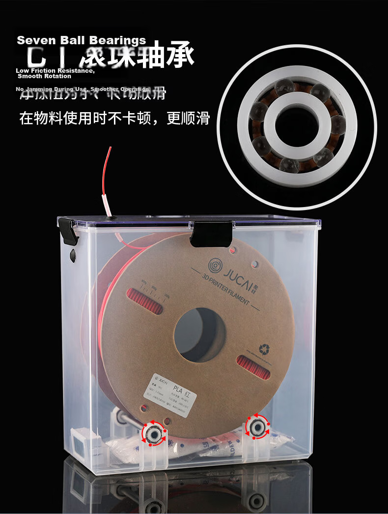 Qiye 3D Material Drying Box Storage Case Printer Material Drying Box Sealed PLA Dustproof Moisture-Proof Drying Box Compatible with Tazhu Chuangxiang 3D 1kg Filament Spool Universal Type 4