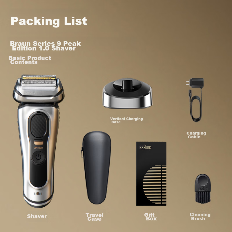 Braun Series 9 Peak Edition Electric Shaver German Imported Reciprocating Razor Gift for Husband Boyfriend Teacher's Day Present 15