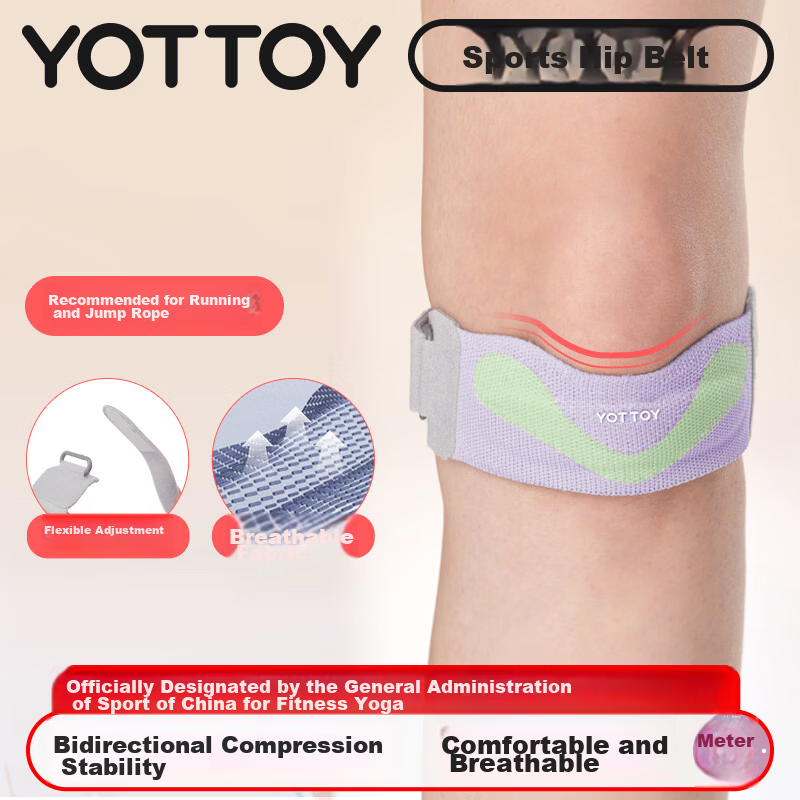 Yottoy Patella Strap [Pack of 2] Sports Knee Brace for Men and Women Running Jumping Rope Climbing Meniscus Protection Guard