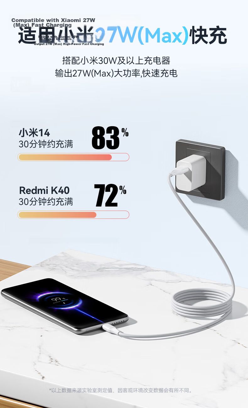 JD Jingzao Type-C Data Cable 6A Super Fast Charging 100W/88W/66W/40W Compatible with Huawei Honor Xiaomi Android Phones Tablets Pura80/Mate70/60 13
