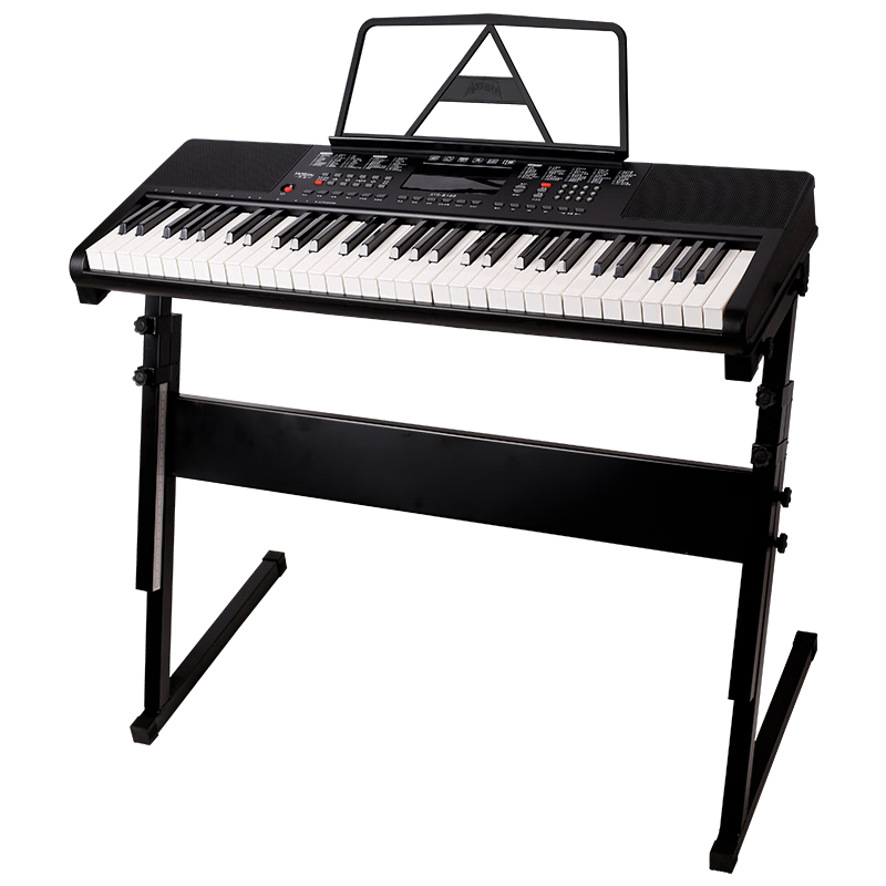 MOSEN XTS-365 Electronic Keyboard 61-Key Light-Up Follow-Along Professional Children's Teaching Multifunctional Performance Piano with Z-Stand