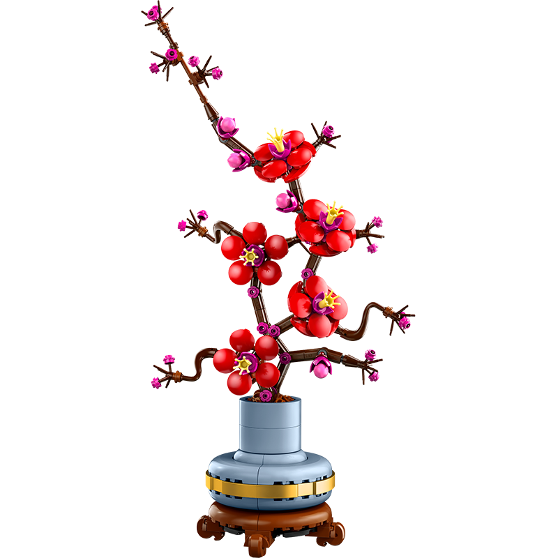 LEGO Building Blocks 10369 Heartbeat Signal Same Style Oak Bone Mei Preserved Flower Boys Girls Toy Birthday Gift